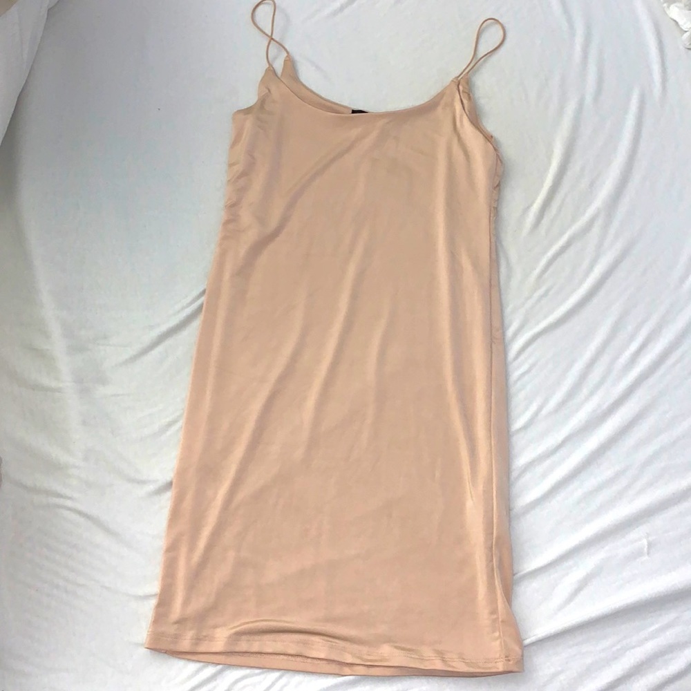 tan mini dress